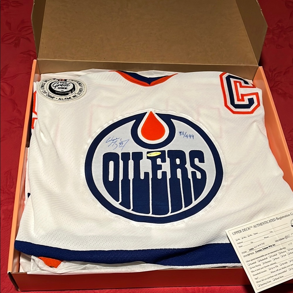#311/499 Autographed Gretzky Oilers Jersey